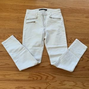 Joe’s White jeans with zipper detail
